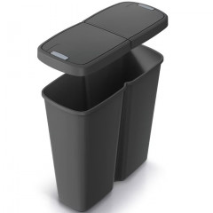 Odpadkový koš Duo 50L | Černá/Zelená č.2