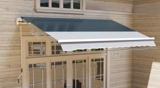 Náhradní potah na markýzu s volánem 4 x 3 m | šedý č.3