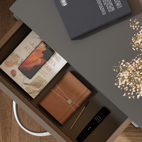 Noční stolek Jamie sada 2 ks 55x40x28cm | antracit č.6