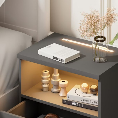 Noční stolek Jamie sada 2 ks 55x40x28cm | antracit č.4