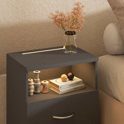 Noční stolek Jamie sada 2 ks 55x40x28cm | antracit č.5