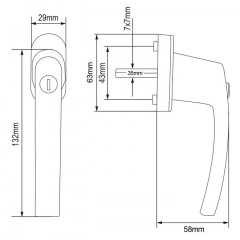 Sada 2 okenních klik | bílé č.2
