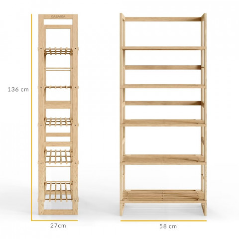 Stojací police Oland 136x58x27cm | Hnědá č.2