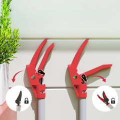 Nůžky na větve 1,2 m | stříbrné + červené č.3