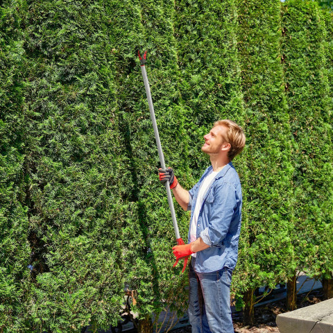 Nůžky na větve 1,2 m | stříbrné + červené č.4