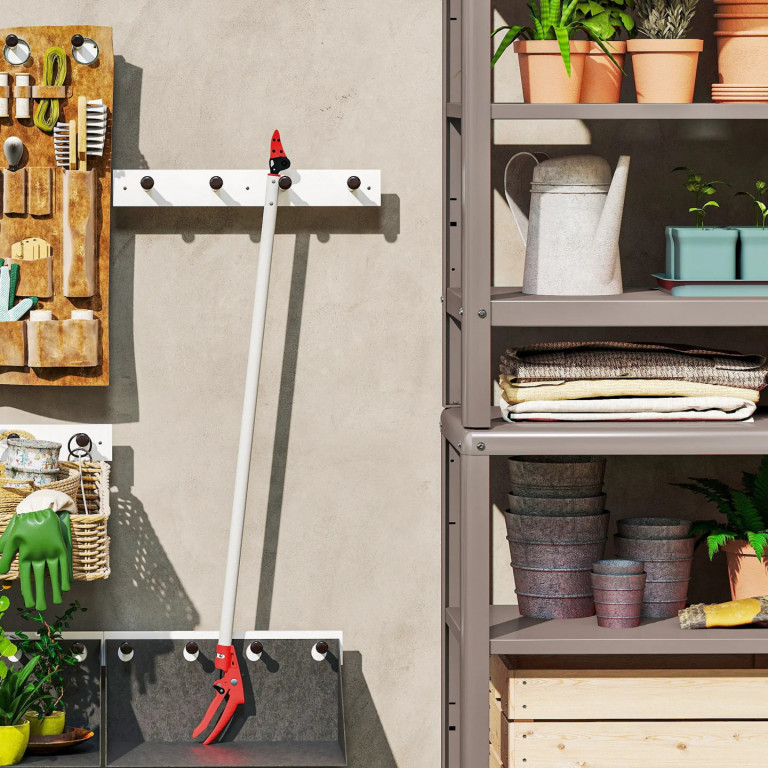 Nůžky na větve 1,2 m | stříbrné + červené