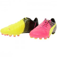 Kopačky lisovky Puma evoPOWER 1.3 Tricks AG 10358201 | Yellow - Pink - Black | veľkosť 44 (US 10,5 / UK 9,5) č.1
