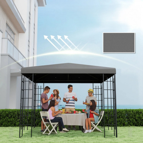 Náhradní střecha pro zahradní altán 3 x 3 m | tmavě šedá č.4