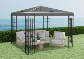 Náhradní střecha pro zahradní altán 3 x 3 m | tmavě šedá č.2