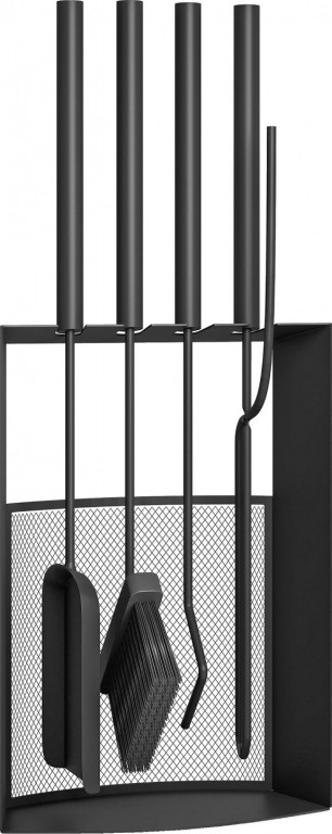 Kovové krbové nářadí 5 kusů | černé