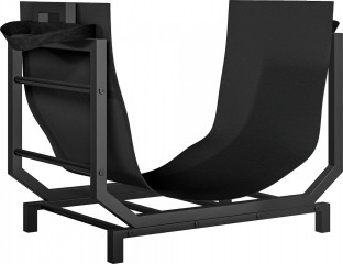 Stojan na palivové dřevo 53 x 33 x 43 cm | černý č.1