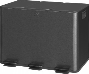 Odpadkový koš 3 x 20 l 61,9x36,6x56,7cm | černý č.1