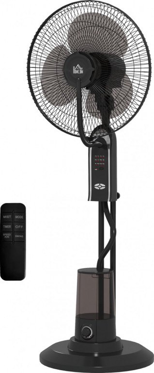 Podstavný ventilátor s rozprašovačem | černý