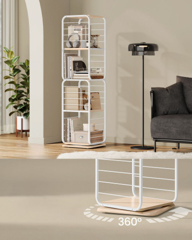 Všestranná 4 patrová police | béžová / bílá č.4