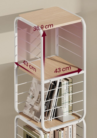 Všestranná 4 patrová police | béžová / bílá č.3