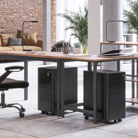 Kancelářská skříňka na kolečkách | černá č.3