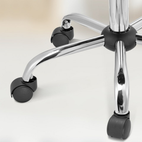 Otočná židle s opěradlem 360° | bílá č.6