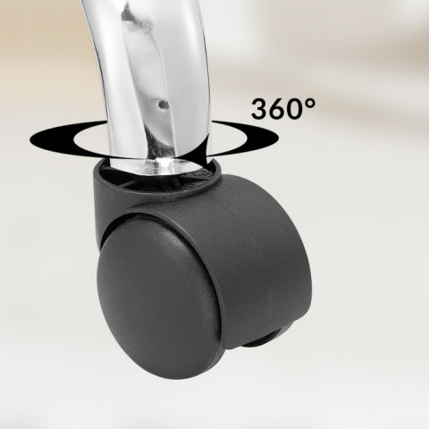 Otočná židle s opěradlem 360° | bílá č.7