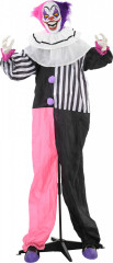 Halloweenská dekorace, strašidelný klaun 173 cm | vícebarevná č.1