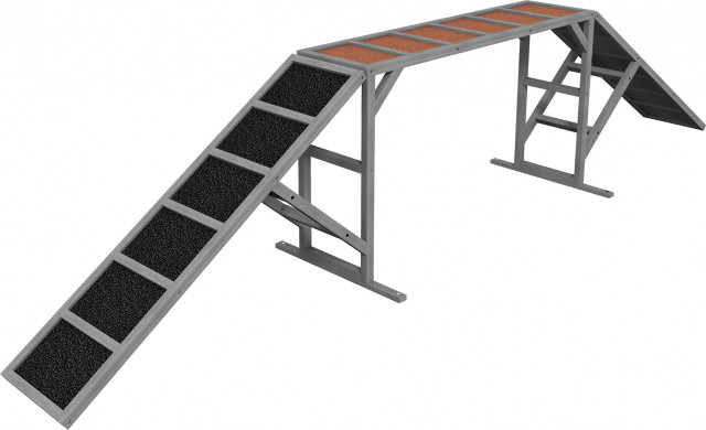 Agility rampa pro psy 325x55x60 cm | šedá č.2