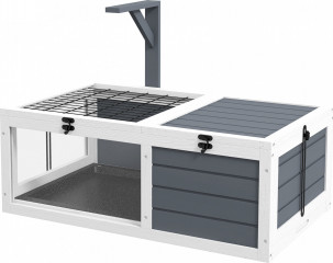 Klec pro želvy se 2 místnostmi 81 x 48 x 31,5 cm | šedá č.1