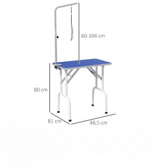 Stůl na stříhání zvířat 81 x 48,5 x 80 cm | Modrý č.2