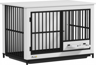 Vnitřní bouda pro psy 95 x 60 x 68,5 cm | bílá č.1