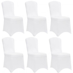 Potahy na židle 6ks | bílé č.2