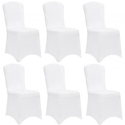 Potahy na židle 6ks | bílé č.2