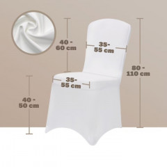 Potahy na židle 6ks | bílé č.3