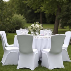 Potahy na židle 6ks | bílé č.1