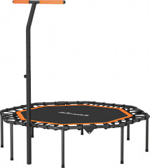 Skládací fitness trampolína, průměr 128 cm | černá + oranžová č.1