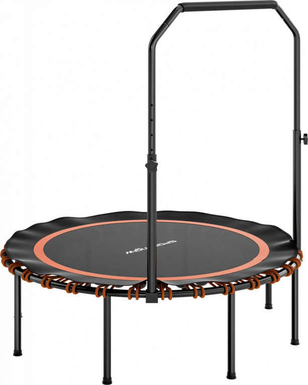 Skládací fitness trampolína, průměr 114 cm | oranžová
