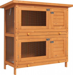 Králíkárna pro zakrslé králíky, 90 x 45 x 90 cm | žlutá č.1