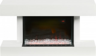 Nástěnný krb s ohřevem | bílý č.1