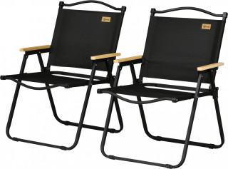 Kempingové židle, 2 kusy | černé č.1