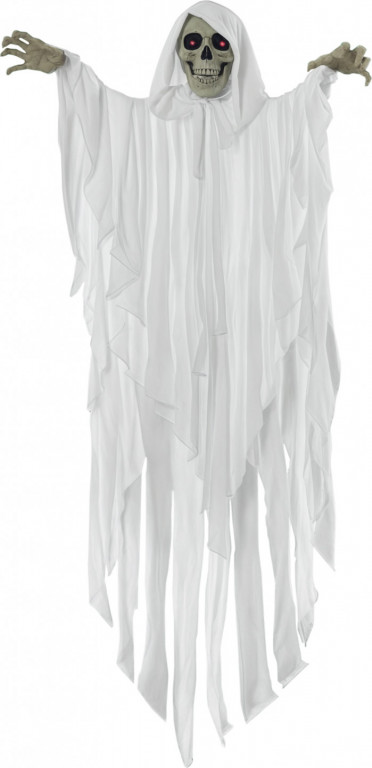 Halloweenská dekorace duch 153 cm | bílá