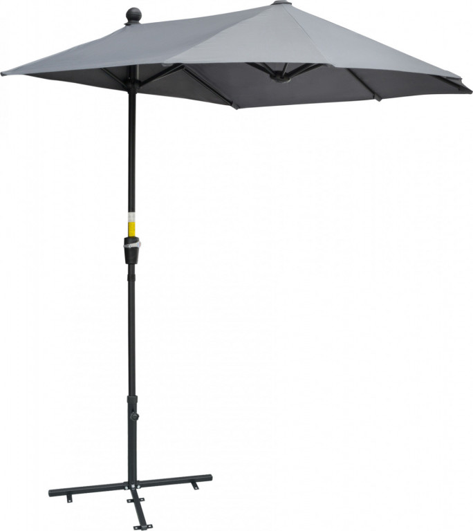 Balkonový slunečník 2 x 2 m | tmavě šedý