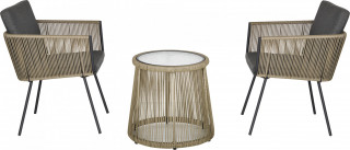 Sada zahradního nábytku z ratanu | šedá č.1