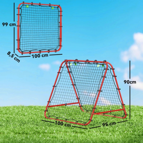 Odrazová branka, 100 x 95 x 90 cm | červená č.3