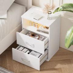 Noční stolek Jamie sada 2 kusů 55x40x28cm | bílý č.1