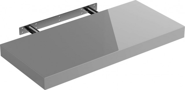 Nástěnná police 50 cm včetně držáku | šedá č.3