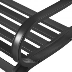 Kovová zahradní lavice 127 x 58 x 82 cm | černá č.3