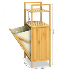 Koš na prádlo do koupelny 43 l | bambus č.3