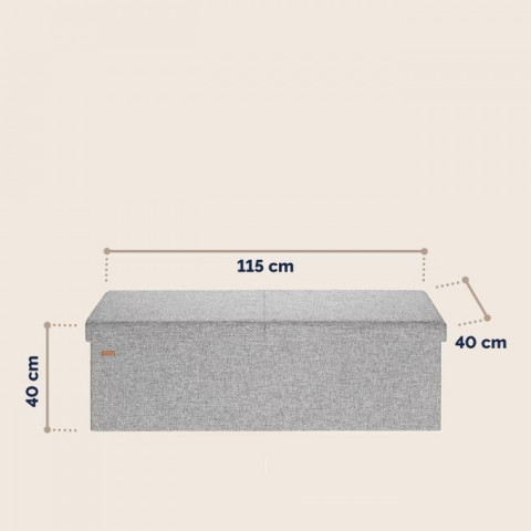 Úložná skládací lavice 115x38x38cm | šedá č.3