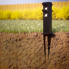 Zahradní zásuvka 38x12,5x12,5cm | černá č.2