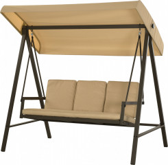 Zahradní houpačka s nastavitelnou střechou | béžová č.1