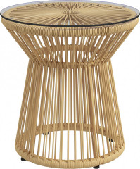 Konferenční stolek se skleněnou deskou | béžový č.1