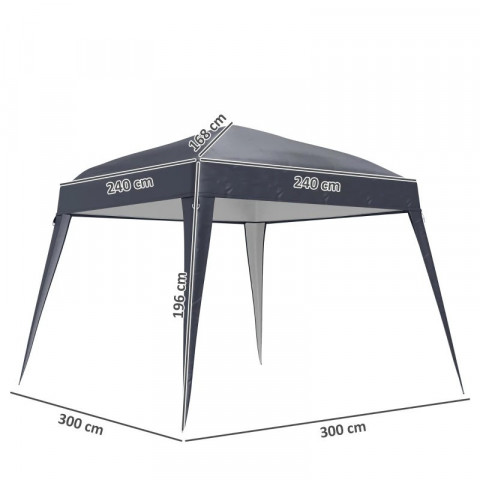 Náhradní střecha pro altán 3 x 3 m | tmavě šedá č.2