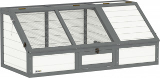 Dřevěný domek pro želvy 120 x 55 x 50 cm | bílý č.1